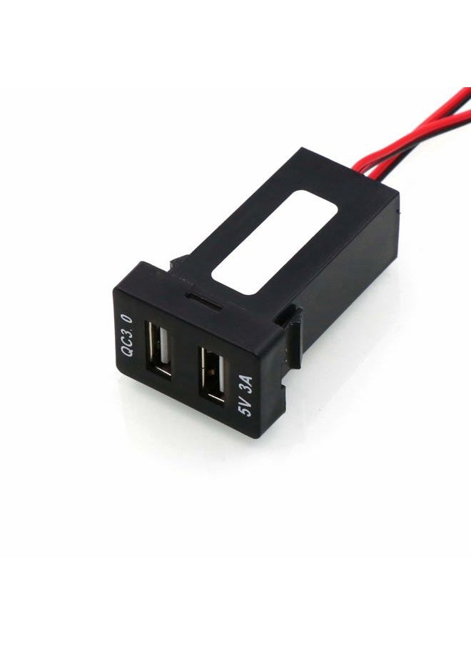 Timloon - QC3.0+5V 3A Dual USB Power Socket, Quick Charge Car Charger USB Adapter for Smart Phone PDA Android GPS Use for Toyota - Image 1