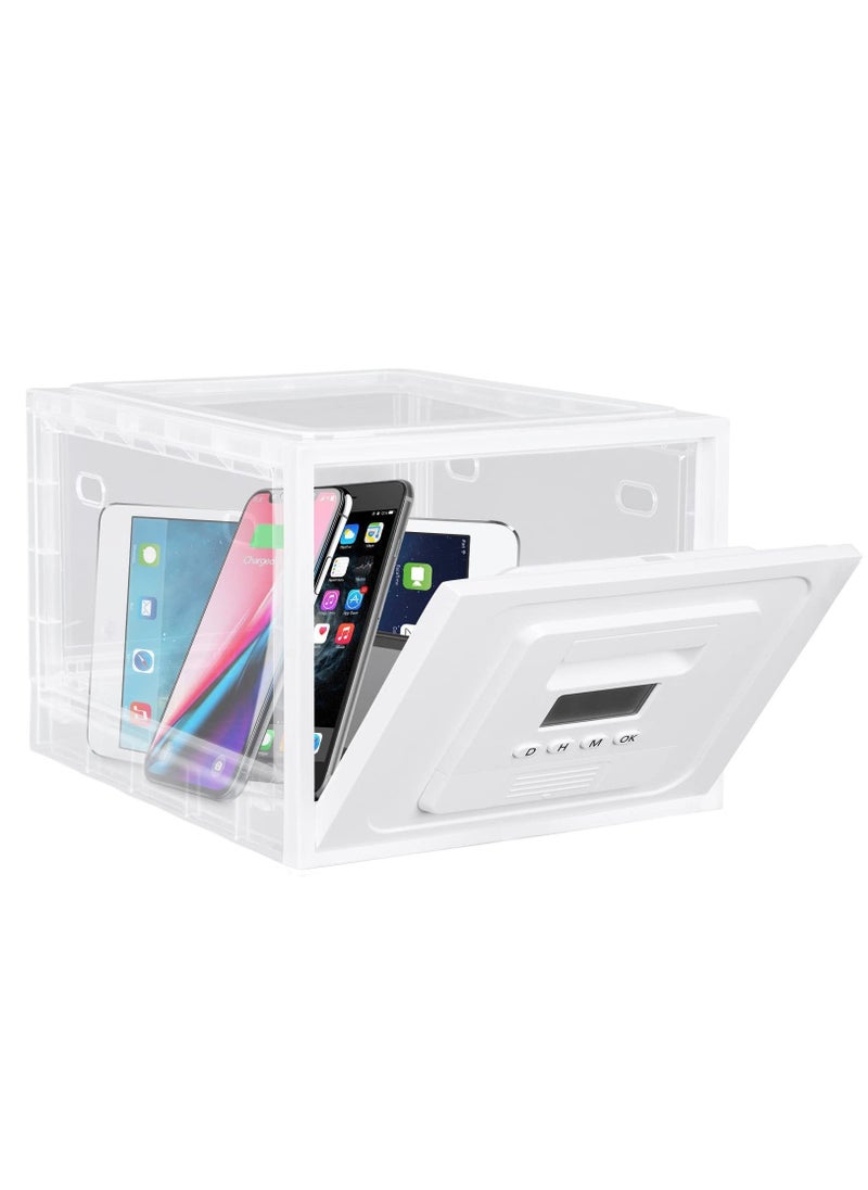 Generic Lockable Box, 2 Mode Timing/Password Medicine Storage Box with Lock, Lockable Storage Bin Organiser Box for Fridge Food/Snacks/Phone/Tablet Jail/Home Safety, Batteries not included  - Image 2