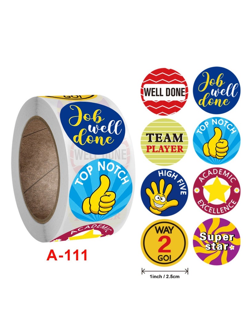 Reward Stickers for Teachers 6 rolls 3000pcs Star Reward Stickers Roll for Kids Teacher Adults Parents Classroom School Work Study Training Award Gifts，Motivational Stickers