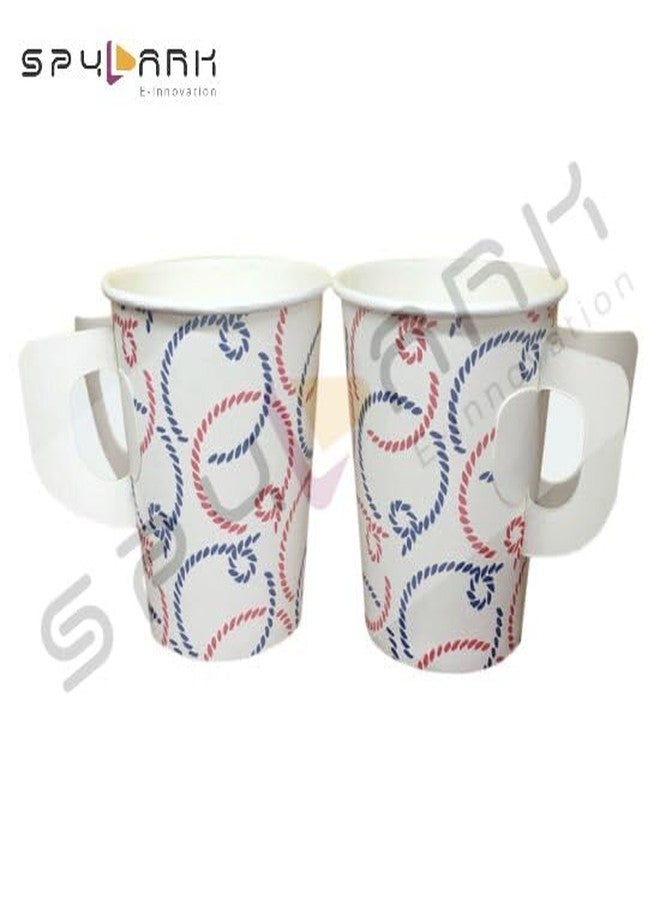 Spylark - Ecofriendly Paper Cups with Handle 150ml (Pack of 60) Biodegradable - Image 3