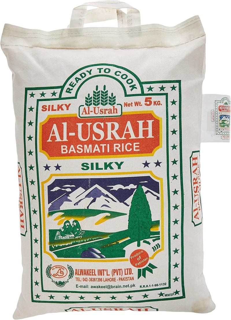 Al Usrah Silky Basmati Rice - 5 Kg - Image 1