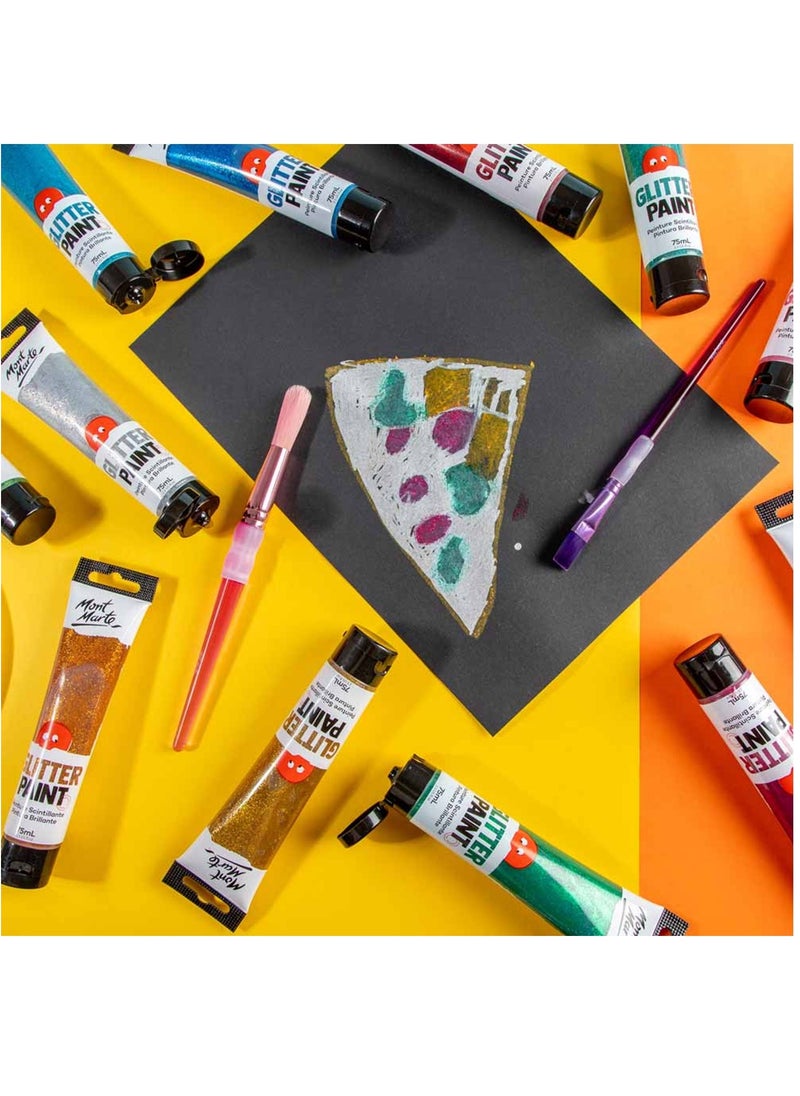Mont Marte - Glitter Paint 75ml Content Red - Image 1