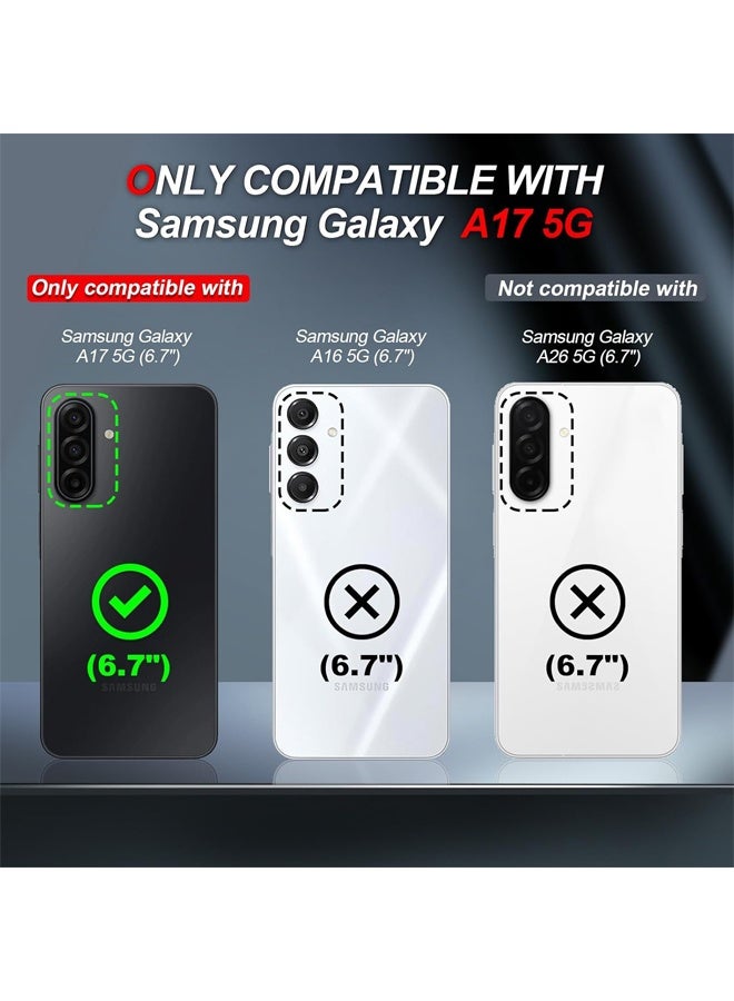 Samsung A17 5G Case Cover for Women Girl, Love Heart Plating Girly Luxury with 4 Corners Shockproof Case for Samsung Galaxy A17, Purple - Image 2