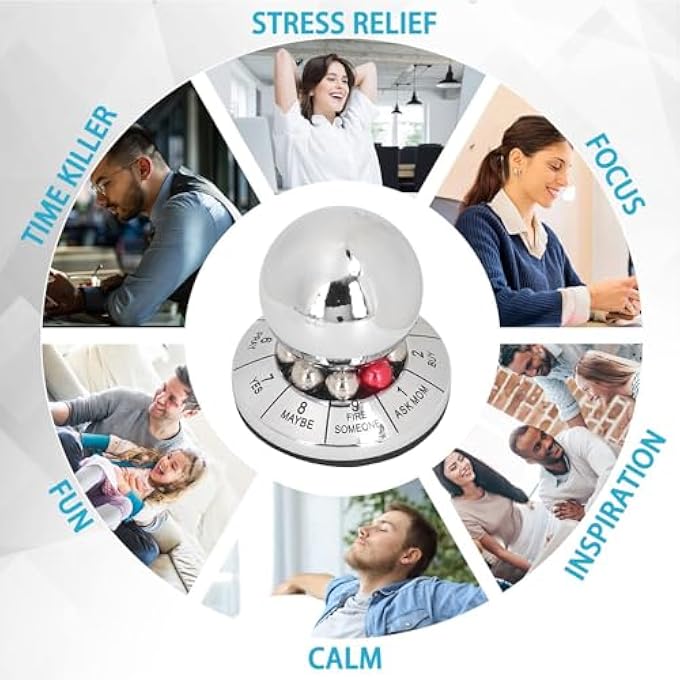 Sunisfa Decompression Ball, Finger Rotators Decision Maker Metal Ball, Stress Relief Ball for Office, Ideal for Holiday and Birthday Tribute - Image 4