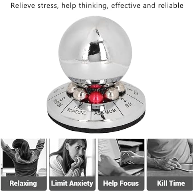 Sunisfa Decompression Ball, Finger Rotators Decision Maker Metal Ball, Stress Relief Ball for Office, Ideal for Holiday and Birthday Tribute - Image 5
