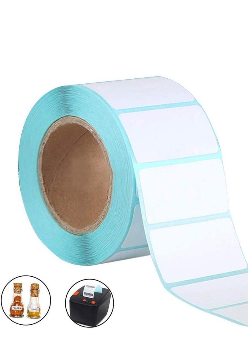 طقم 5 رول ملصقات حرارية أبيض 40*30 ملم 5000 باركود - Image 2
