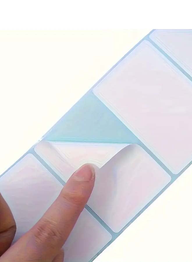 طقم 5 رول ملصقات حرارية أبيض 40*30 ملم 5000 باركود - Image 5