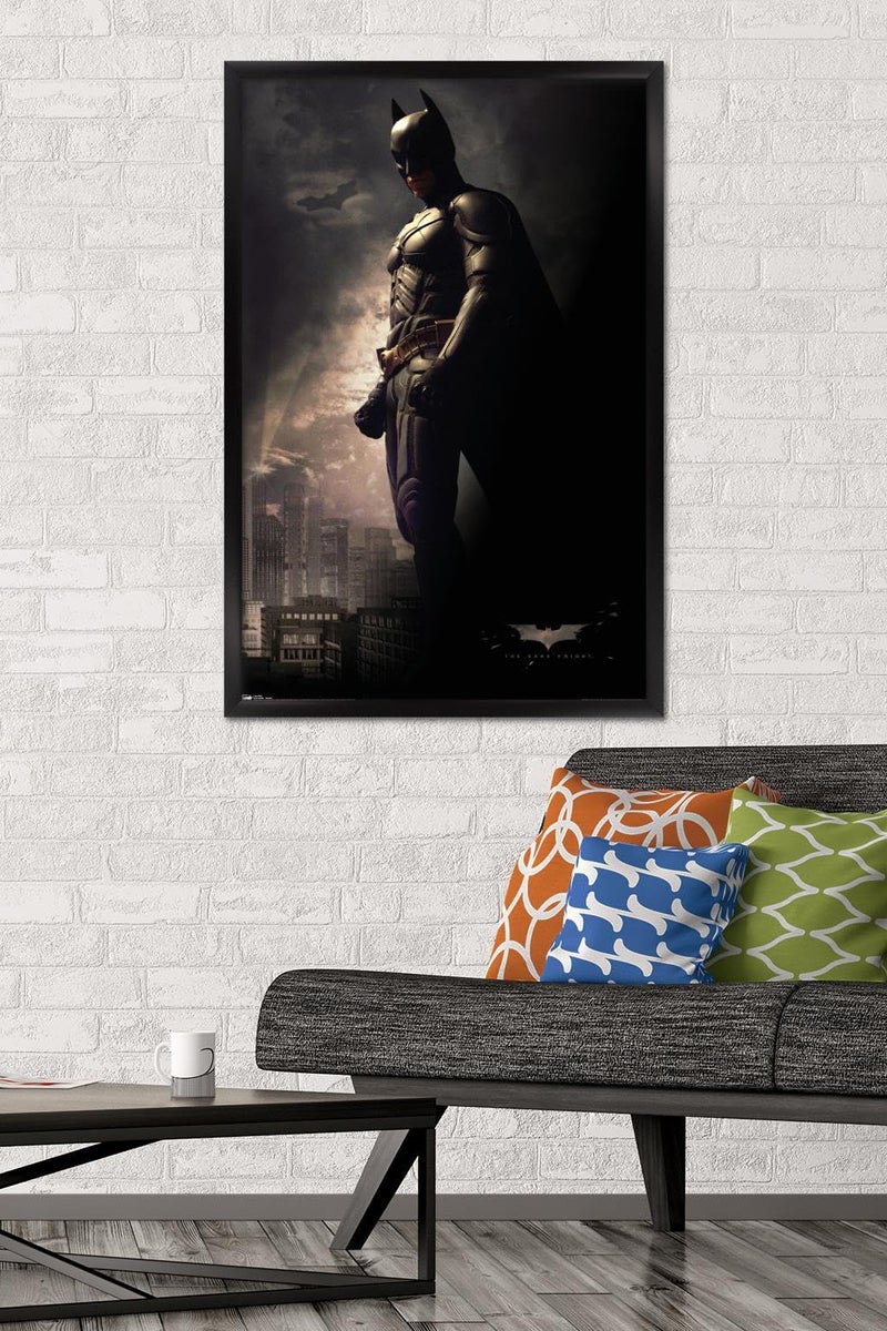 Trends International DC Comics Movie - The Dark Knight - Batman in the Shadows Wall Poster, 22.375" x 34", Black Framed Version - Image 2