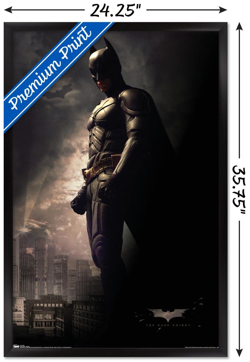 Trends International DC Comics Movie - The Dark Knight - Batman in the Shadows Wall Poster, 22.375" x 34", Black Framed Version - Image 3