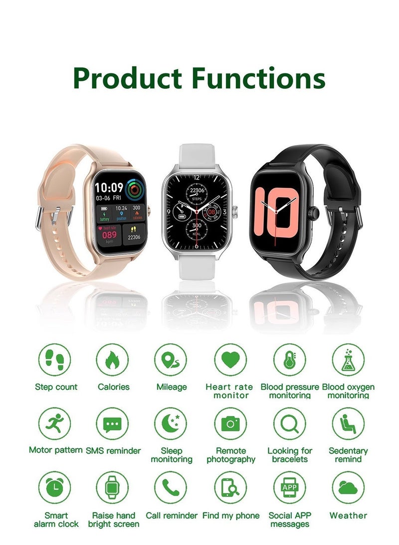 JOYFOCUS GT4 Smartwatch Comprehensive Health Monitoring, Bluetooth Calling,Wireless Charging 180 MAh Low Power Watch-Beige - Image 3