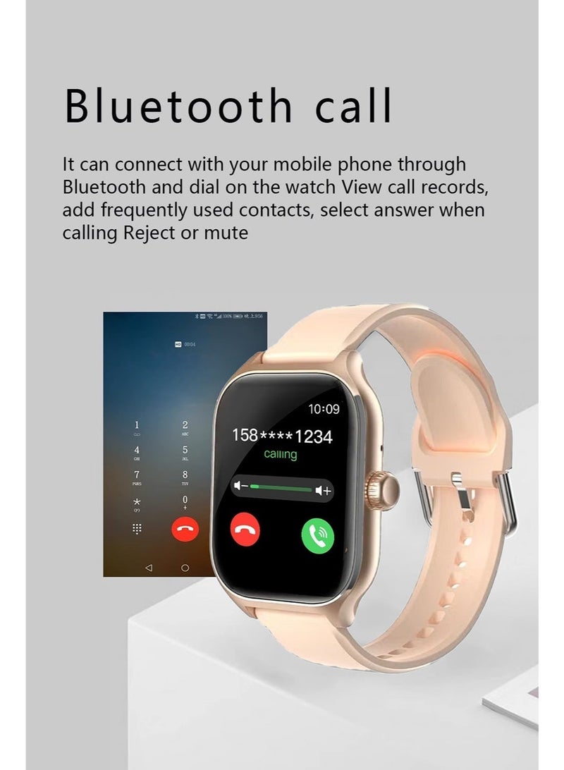 JOYFOCUS GT4 Smartwatch Comprehensive Health Monitoring, Bluetooth Calling,Wireless Charging 180 MAh Low Power Watch-Beige - Image 4