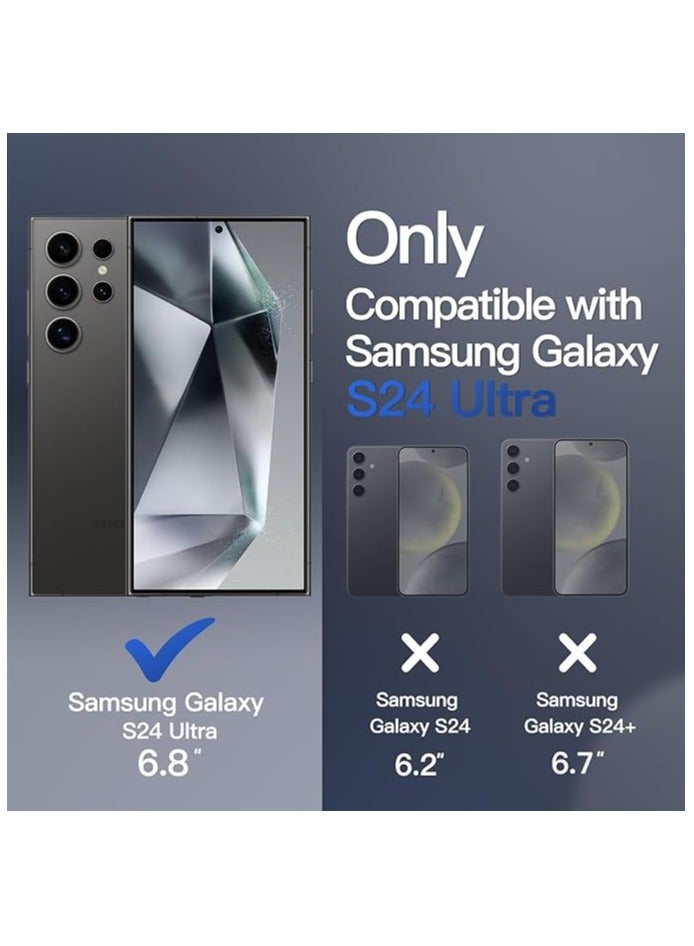 Denx Magnetic Matte Case for Samsung S24 Ultra, Compatible with MagSafe, Plating Luxury Cover, Matte Soft TPU Shockproof Protective Phone Case, Compatible with Samsung S24 Ultra (Dark Blue) - Image 2