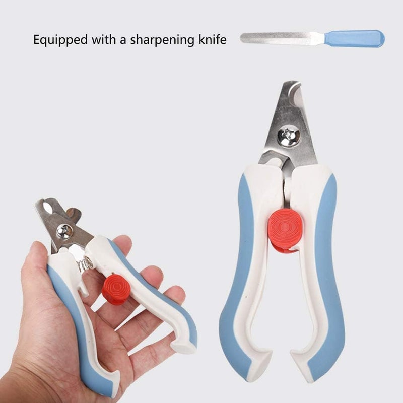 OMEM Bird Nail Clippers with Grinding Nail Scissors Tool Pet Parrot Claw Care (Blue,L) - Image 5