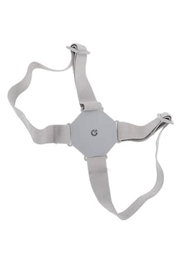 Intelligent Sensor Posture Corrector For Adults Adjustable Upper Back Brace Light Grey - Image 1