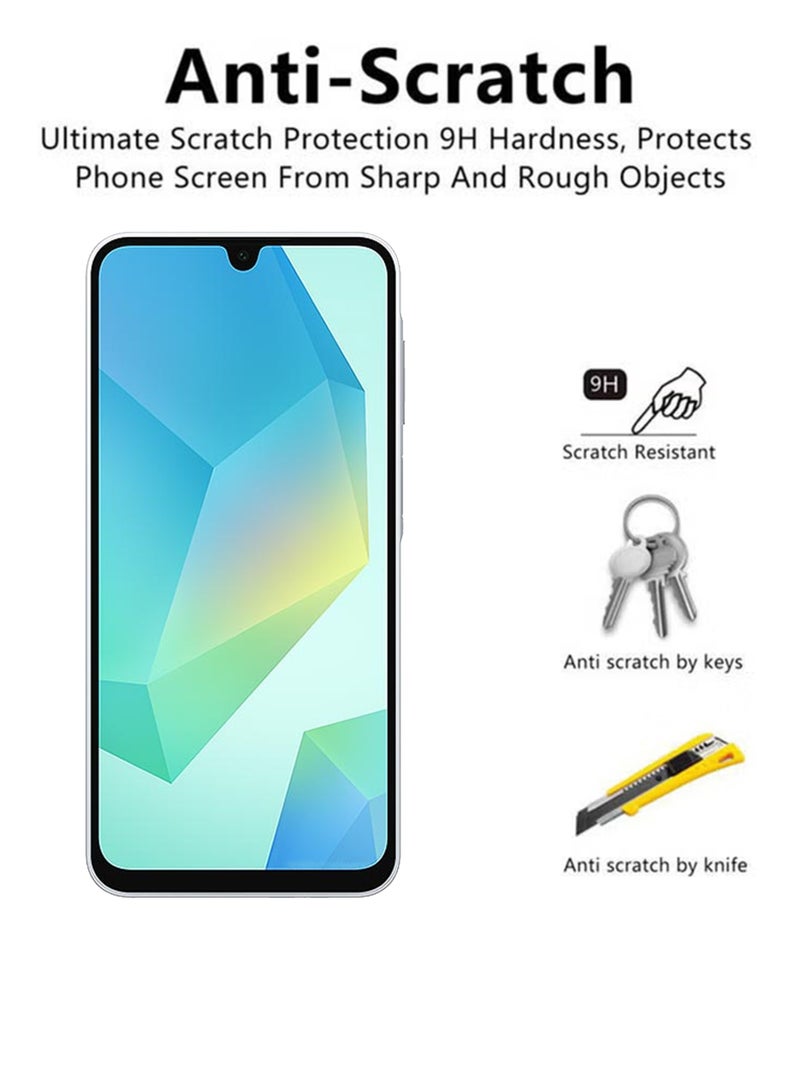 2 Pack Screen Protector for Samsung Galaxy A16 | Tempered Glass Available in Combo Pack Compatible with Samsung Galaxy A16 | Screen Protector Full HD Quality Tempered Glass Anti-Scratch Edge to Edge Coverage with Easy Installation Kit - Black - view 3