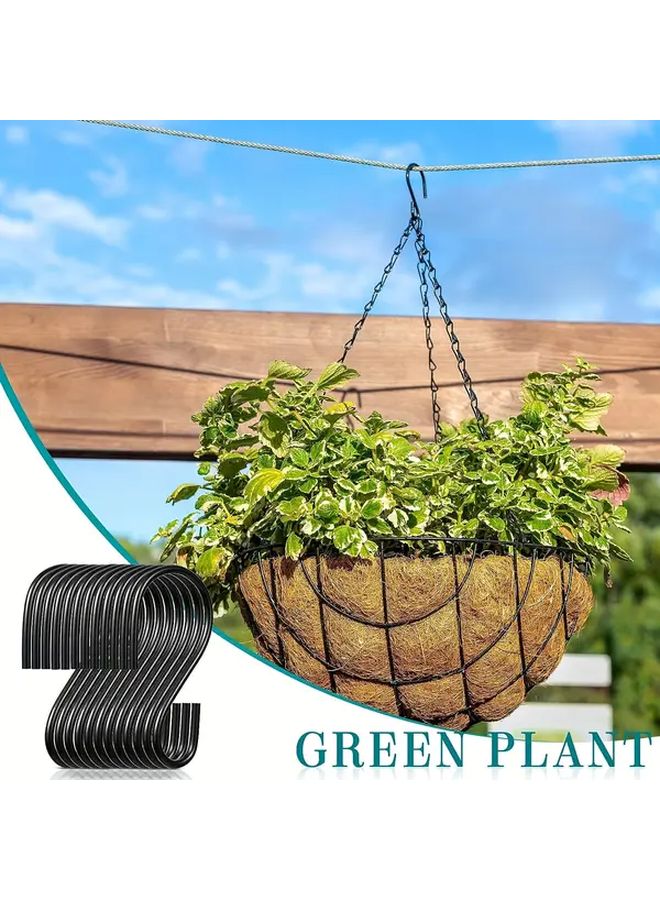 30 قطعة من خطافات S المعدنية السوداء المثبتة على الحائط مقاومة للصدأ للتخزين في المطبخ والحمام - Image 5