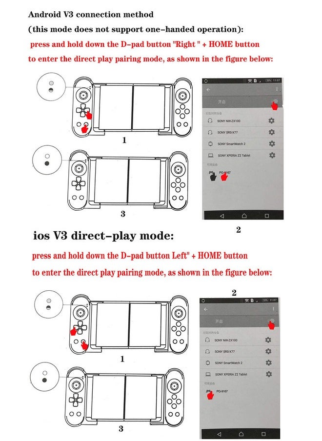 Ipega - Pg 9167 Phone Wireless Game Controller For Iphone14/13/12/11/X,Xr/Ipad For Galaxy S23/S22/S21/S10+/ Note20/10,Lg,One Plus,Android Smartphone Tablet (Android 6.0+ Ios13.0+Mfi) - Image 1