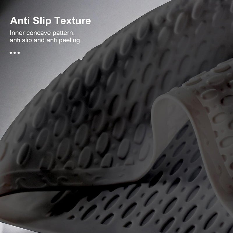 ZOTO Silicone Swimming Cap with Textured Pattern - Black - Image 4