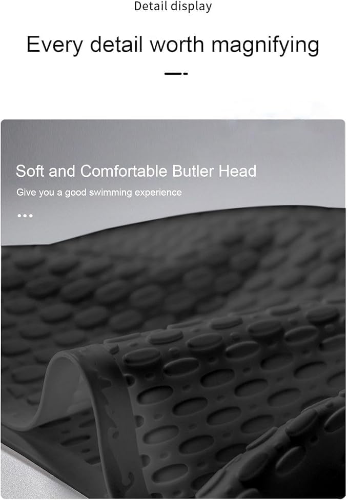 ZOTO Silicone Swimming Cap with Textured Pattern - Black - Image 3