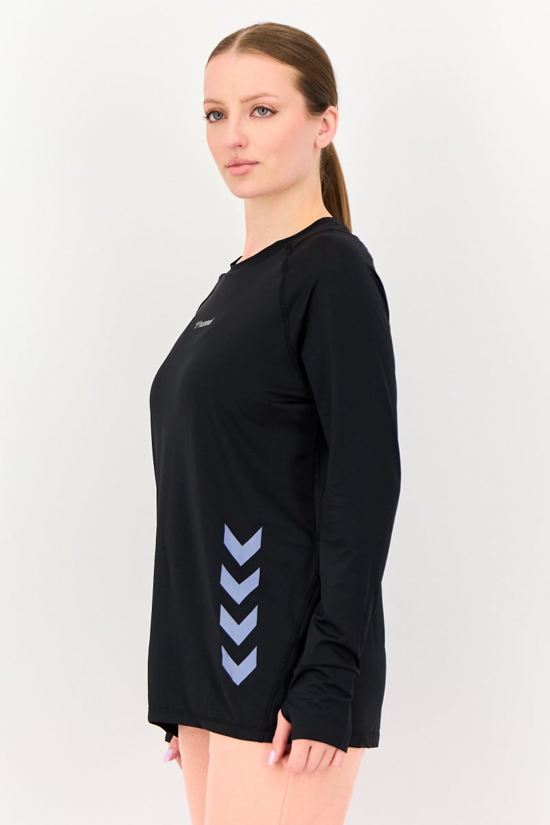 Hummel Women Sportswear Fit Long Sleeve Outdoor T-Shirt, Black - Image 2