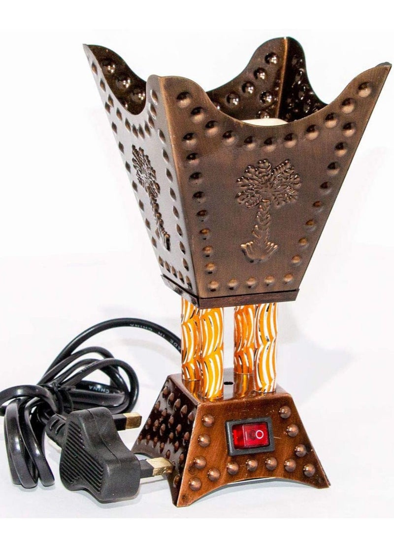 SAQOWARE Electric Bakhoor Burner/Madkhan/Mabkhara/Oud Burner/Incence Burner(Copper) -4 Corner Shape  - Image 1