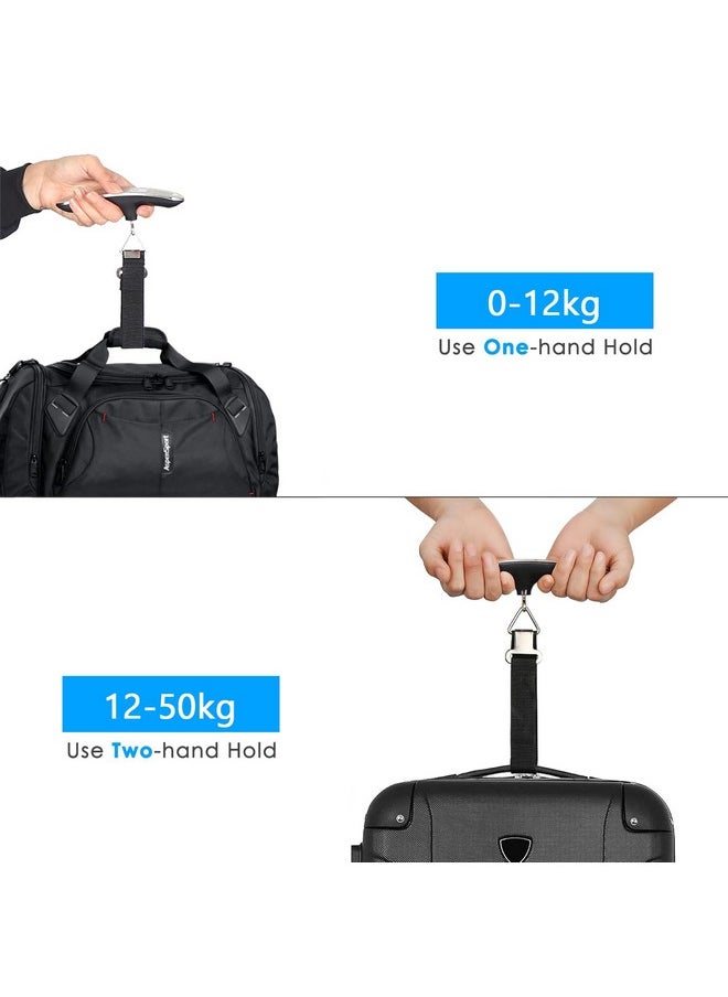 Themisto - Themisto TH-WS10 Digital Luggage Scale with Target Value Setting (50kg), Silver - Image 1