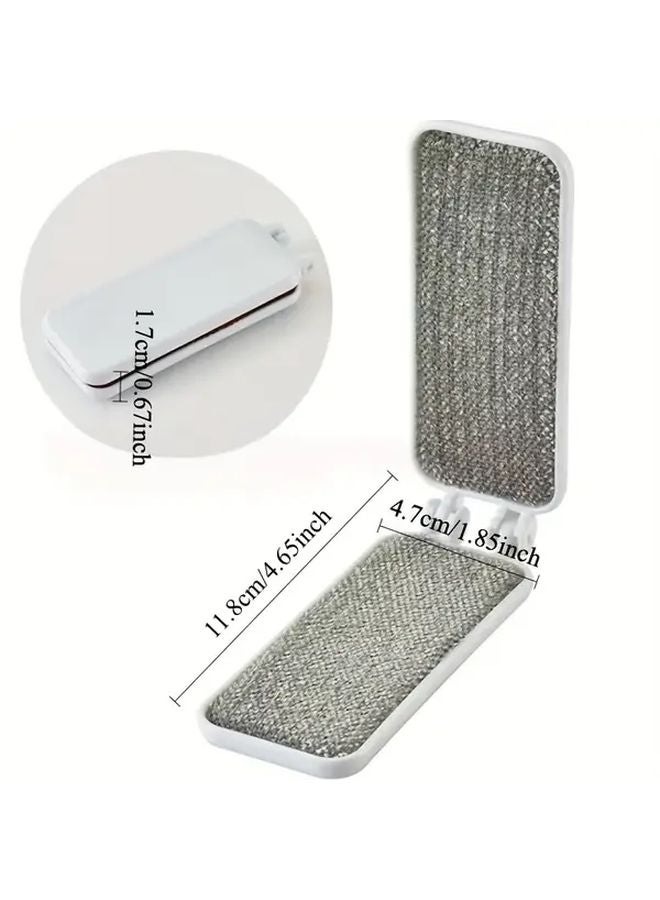 Pink Reusable Electrostatic Lint Pet Hair Remover Double Sided Brush For Clothes Furniture - Image 3