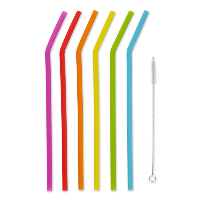 Design Imports RSVP 10in Silicone Straw Set Of 6 - Image 1
