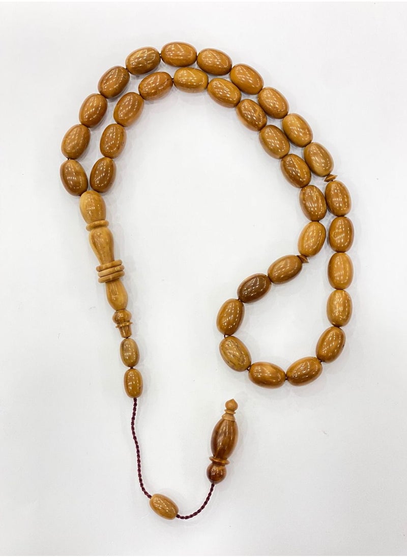 RUKN AL SAHRA - NATURAL KUKA WOOD BEADS MASBAHA PER PIECE - Image 1