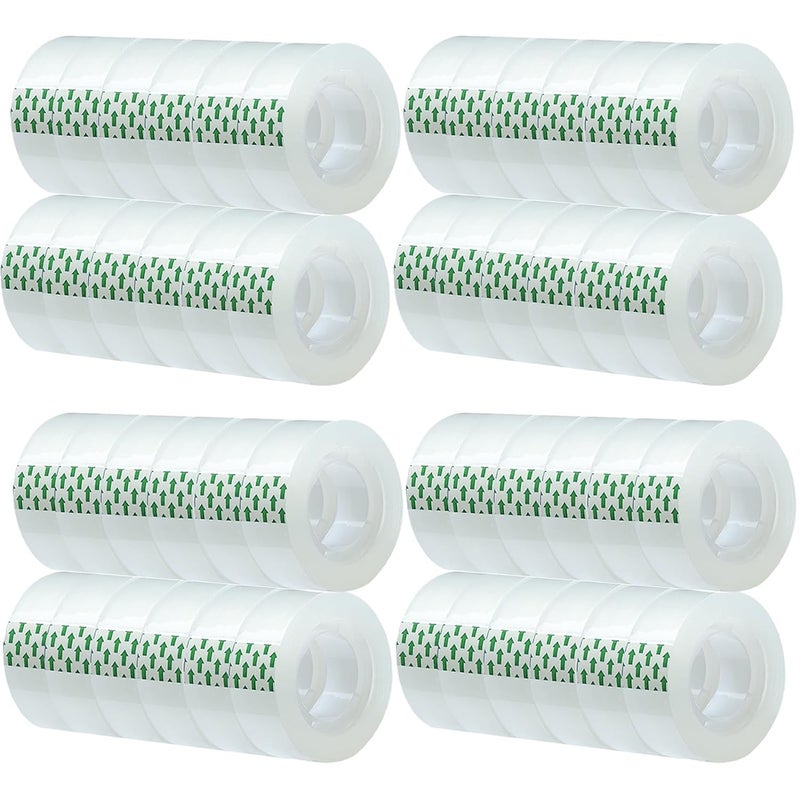 MJUNM Tape Refills - Clear Transparent Tape for Dispenser, Glossy, Office, Home, School, 3/4 x 900 in - Image 1