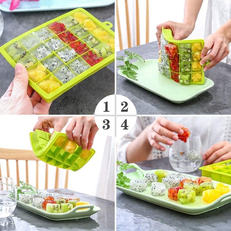 LUCC1N ice Trays for Freezer Silicone 24 Ice Cube Hot Silicone Freeze Mold Bar Pudding Jelly Chocolate Maker Mold Box Cold Drinking - Image 4