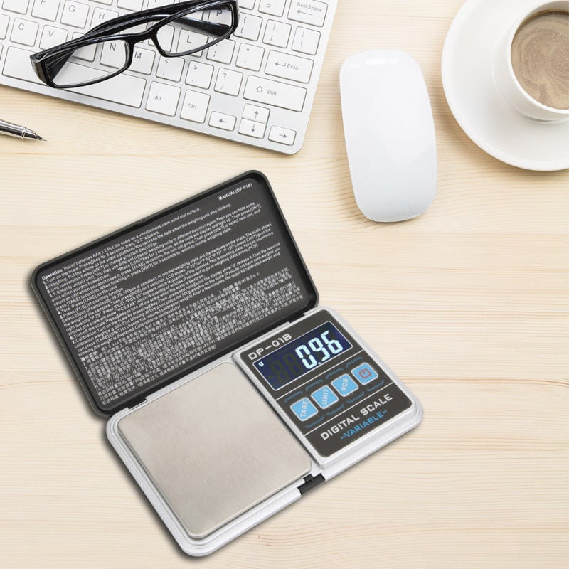 ميزان جيب عالي الدقة: بناء من ستينلس ستيل وABS - شاشة LCD لقراءات بديهية. ميزان رقمي مصغى للمطبخ والمجوهرات والاستخدام أثناء التنقل - Image 3