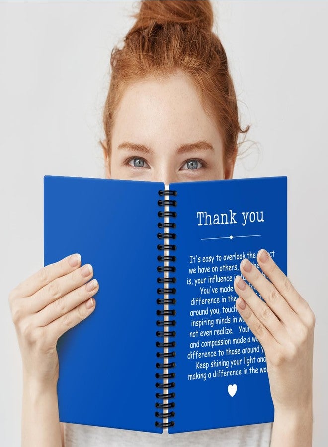 QYUVK Thank You Dark Blue Hardcover 160 Pages Spiral Notebooks, Funny Thank You Gifts for Women Men Coworkers Leader Mentor, Appreciation Gifts for Employees, Thanksgiving Gifts for Colleagues Leaders - Image 5