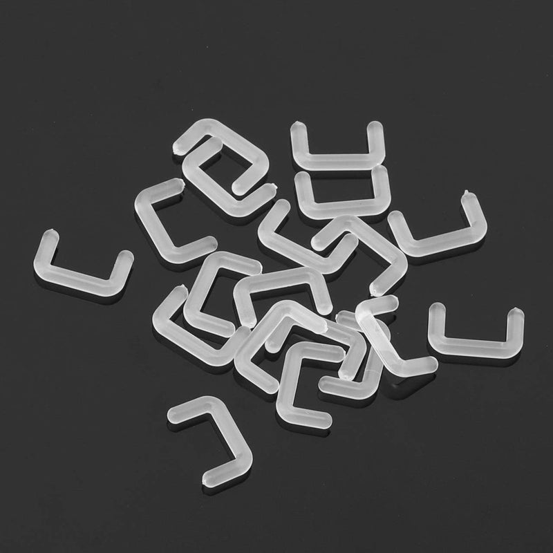 PiercingJ 20pcs 14G 16G Clear Bioflex Septum Rings Retainers Flexible Acrylic Nose Ring Retainer U-Shaped Piercing Hider Body Jewelry - Image 2