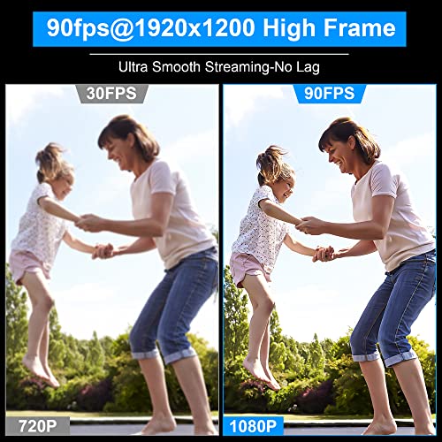 ELP High Speed Wide Angle Global Shutter USB Camera Module for Computer 1080P Mini UVC USB2.0 Webcam Board with 120degree No Distortion Lens AR0234 High Frame 90fps Web PC Camera Board for Laptop - Image 2