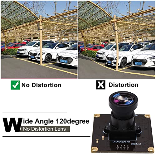 ELP High Speed Wide Angle Global Shutter USB Camera Module for Computer 1080P Mini UVC USB2.0 Webcam Board with 120degree No Distortion Lens AR0234 High Frame 90fps Web PC Camera Board for Laptop - Image 5