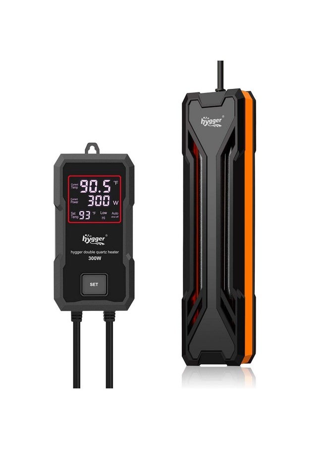 Hygger - Aquarium Heater 300W/500W/800W/1000W, Submersible Fish Tank Heater With Digital Led Controller And Intelligent Leaving Water Automatically Stop Heating System, For Freshwater And Saltwater - Image 1