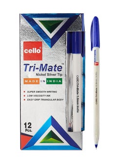 Cello 12-Piece Cello Trimate Ball Pen Blue Ink  - Image 1