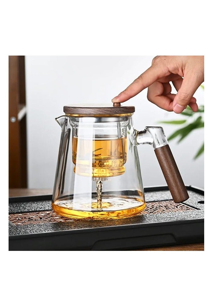 Liying 675ML Glass Teapot with direct strain Infuser and Lid, Stovetop Tea Pot Blooming and Loose Leaf Hand Crafted Kettle for Home, Tea Party, kitchen (Clear)  - Image 5