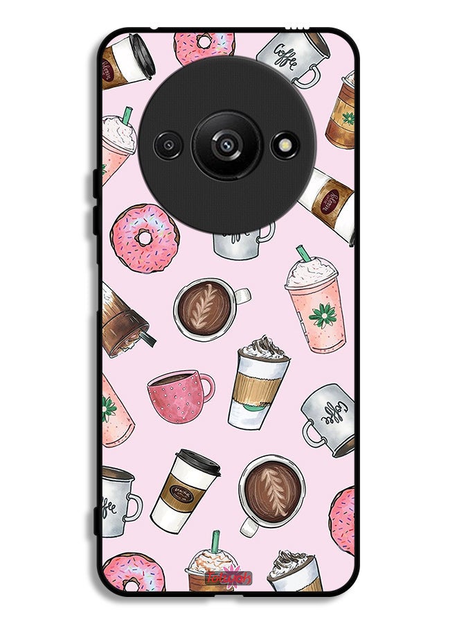 Tolwak Xiaomi Redmi A3 4G Protective Case Cover Coffee Lover Art - Image 1