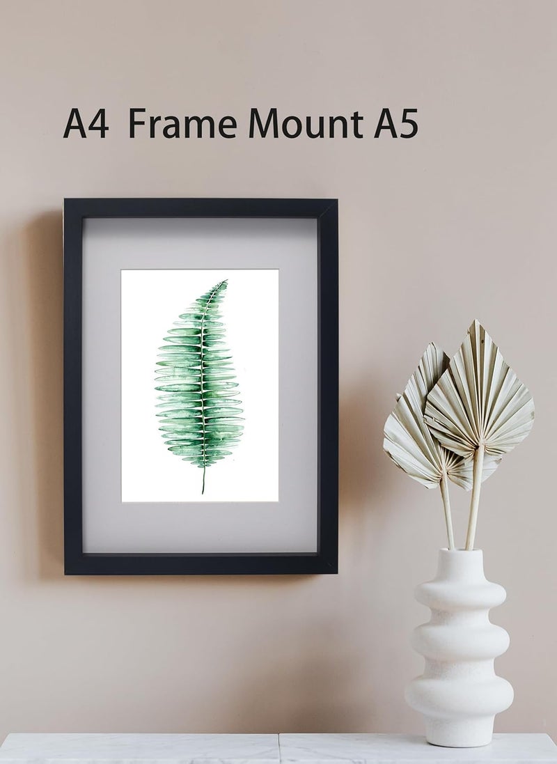 GorYeeFine Black A4 Boxed Picture Frame Set of 4 with Mount for A5, A4 Boxed Gallery Black Picture Frame 4PK, A4 Document Frame, A5 Modern Frame with Glass Window for Tabletop or Wall Mounting - Image 4