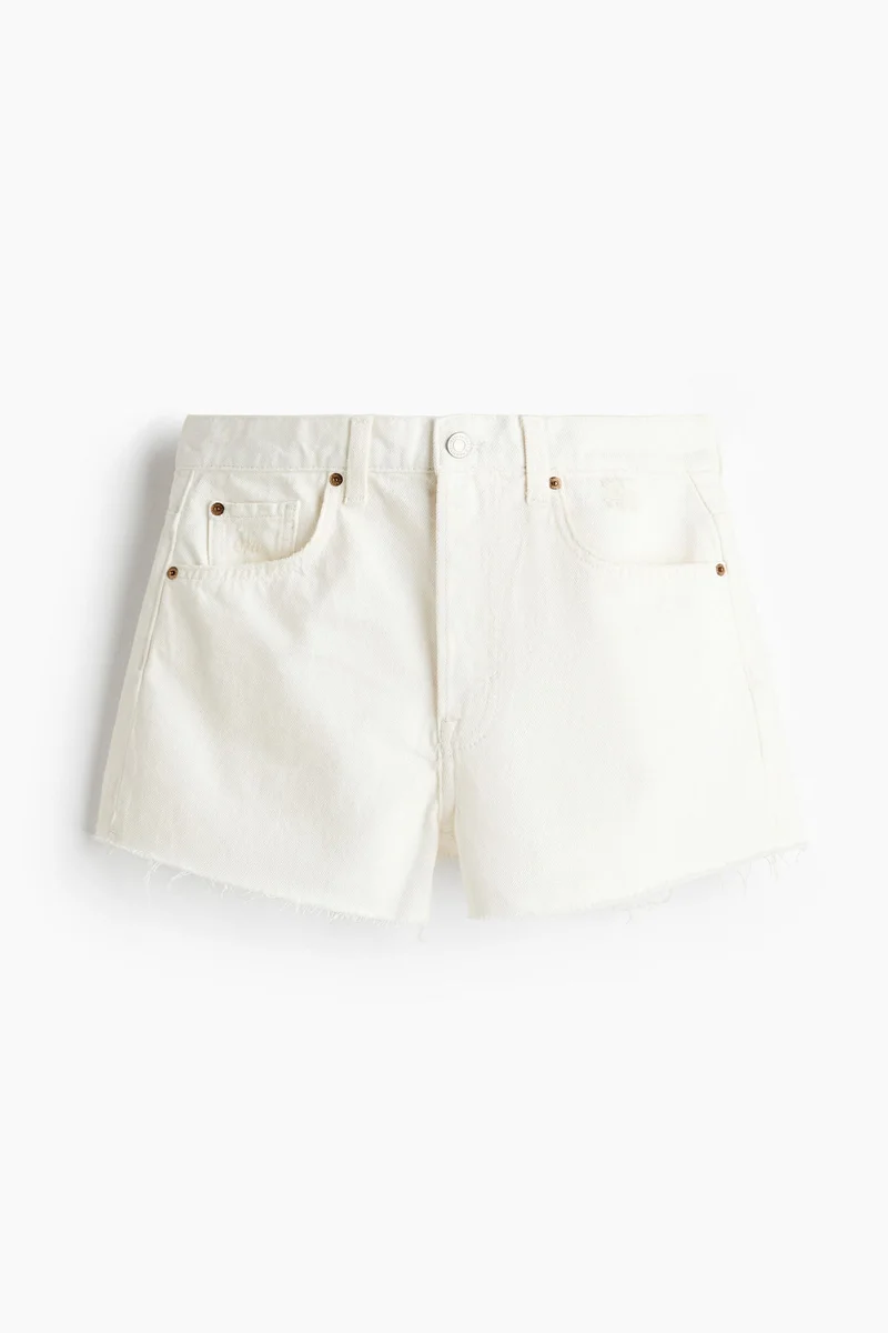 H&M Raw-edge denim shorts