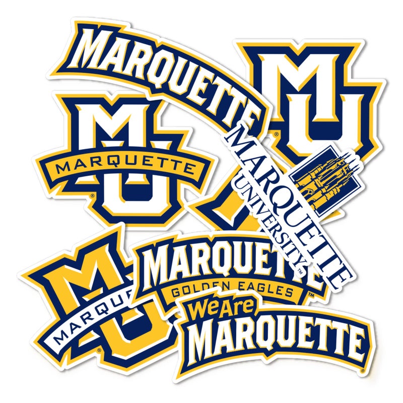 Desert Cactus Marquette University Sticker Marquette Golden Eagles Vinyl Decal Laptop Water Bottle Car Scrapbook Sheet (Type 2)