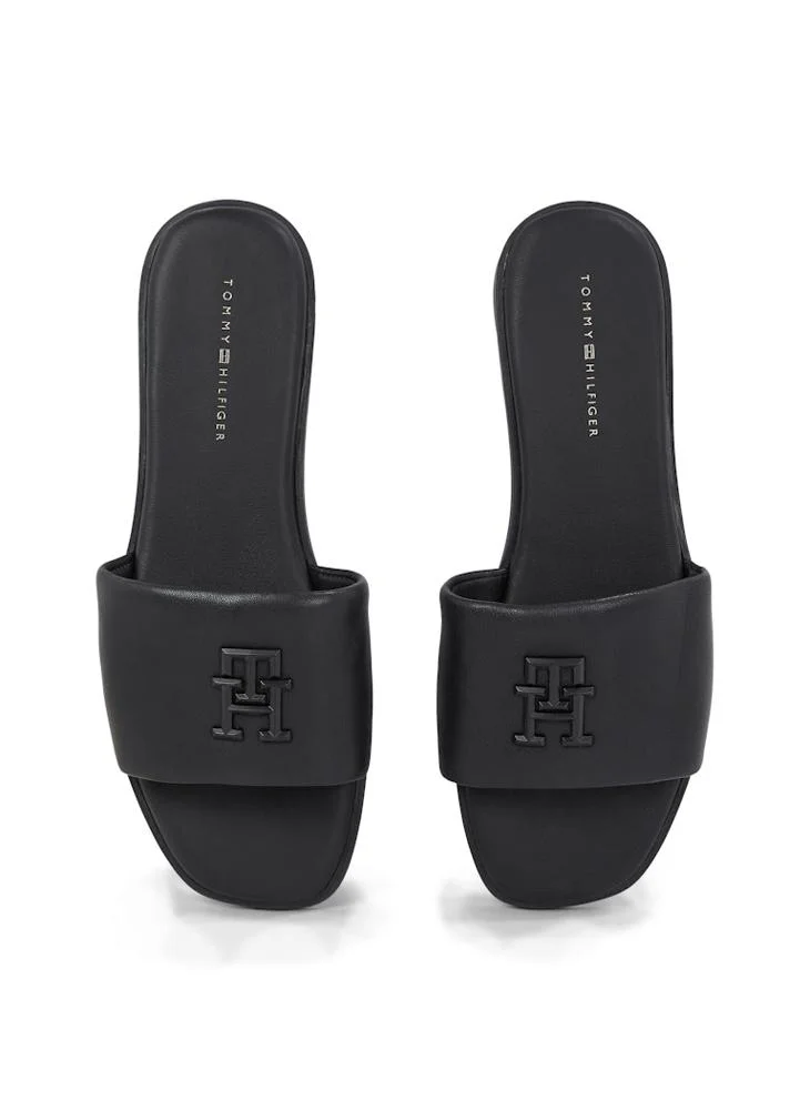 تومي هيلفيغر Logo Hardware Leather Mule