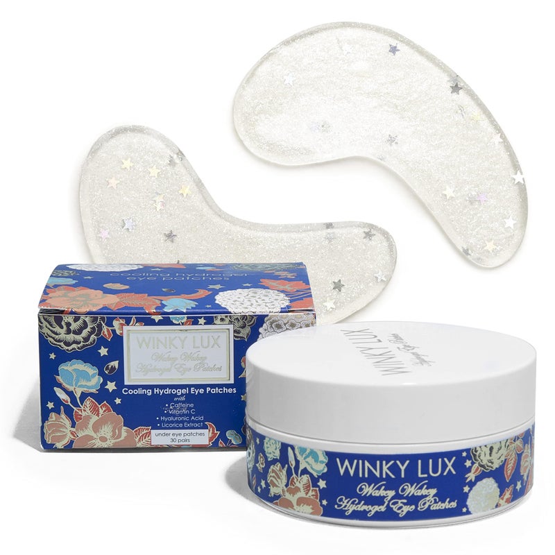 Winky Lux Winky Lux Wakey Wakey Hydrogel Eye Patches Under Eye Patches For Puffiness Dark Circles and Bags with Caffeine Vitamin C and Hyaluronic Acid