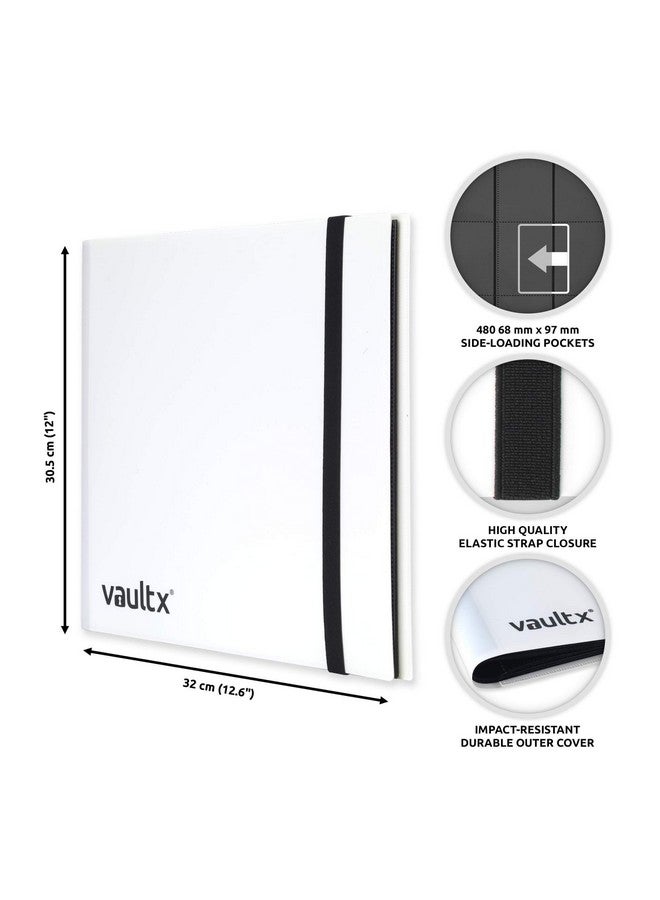 Vault X Binder - 12 Pocket Trading Card Album Folder - 480 Side Loading Pocket Binder For Tcg (White) - Image 2
