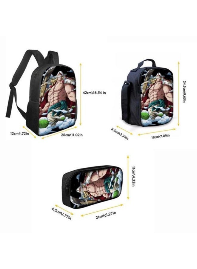 عام أحدث نموذج عالمي من الكرتون طباعة ثلاثة قطعة حقيبة مجموعة ( الطلاب ، الأطفال ، الأصدقاء ، نزهة ، تسلق الجبال ، الخ . ) - Image 3