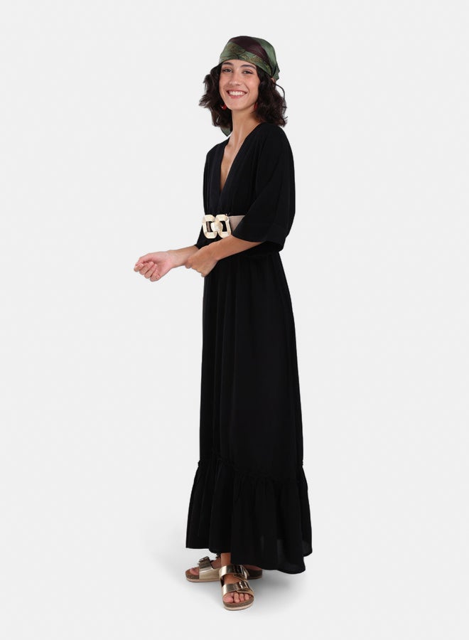 Clue Deep V-Neck Maxi Dress - Image 5