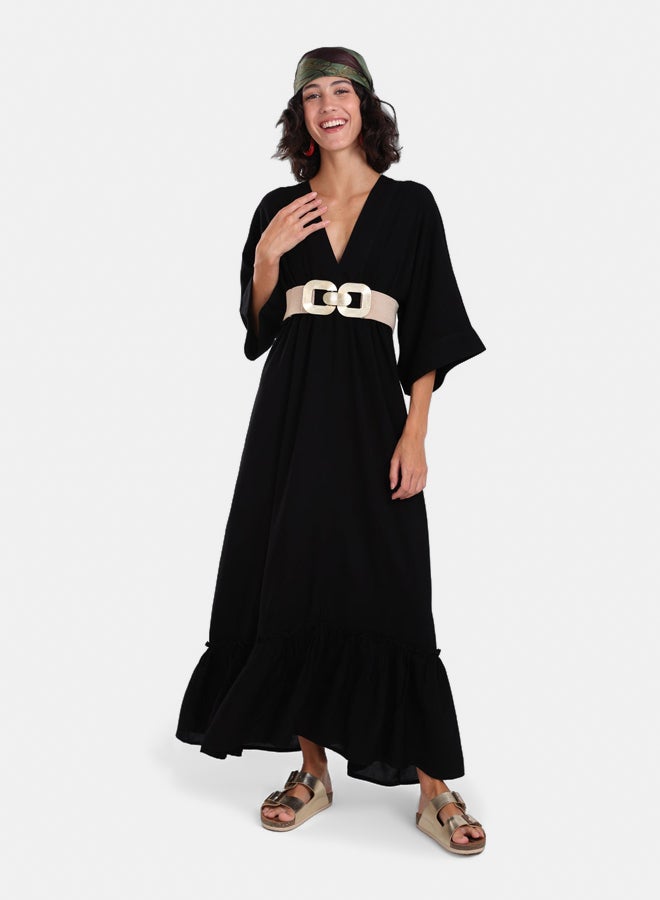 Clue Deep V-Neck Maxi Dress - Image 1
