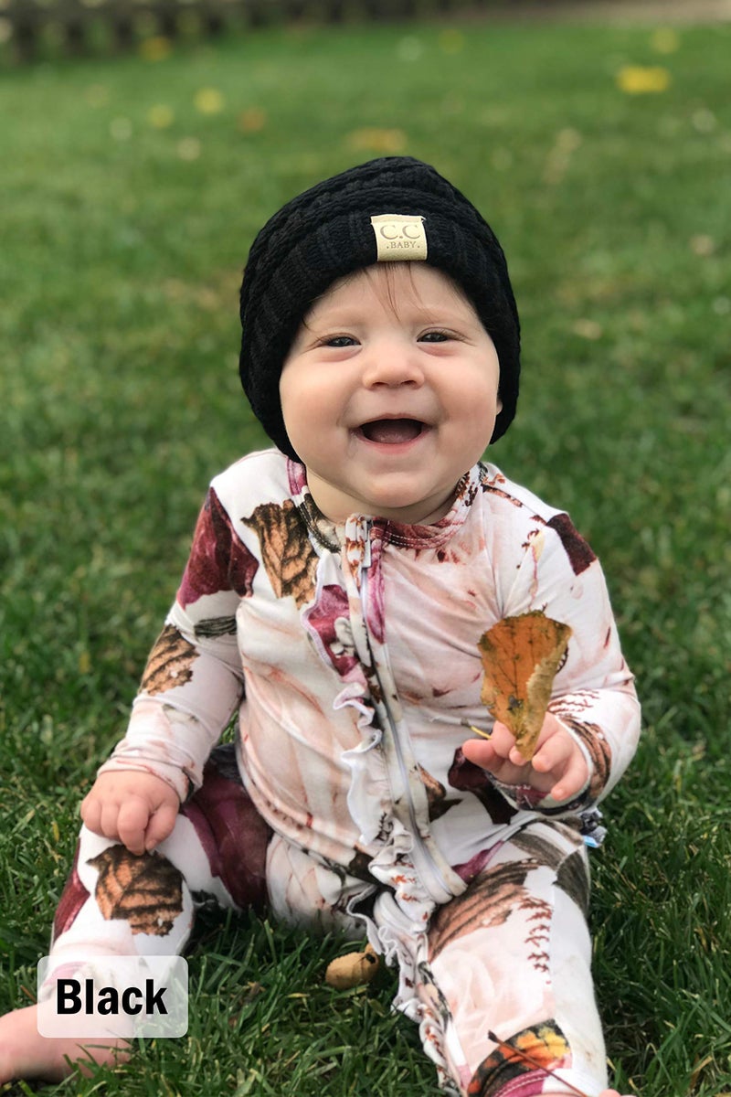 Funky Junque Baby Winter Hat â€“ Cute Newborn Beanie, Infant Girl Hats 0â€“12 Months, Baby Beanies for Boys & Girls, Cozy Warm Stocking Stuffer Gift: 2 Pack - Black & Heather Grey - Image 5